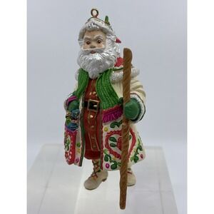 Santa's Holiday Best Carlton Cards Heirloom Christmas Ornament 1999